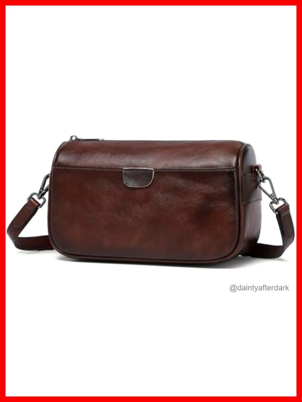 Genuine Leather Crossbody Bag Small Shoulder Handbag for Women Dual Strap